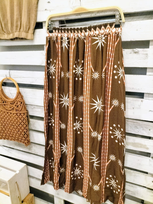 ¡Queda una! Falda Mykonos Chocolate - botanikamoda