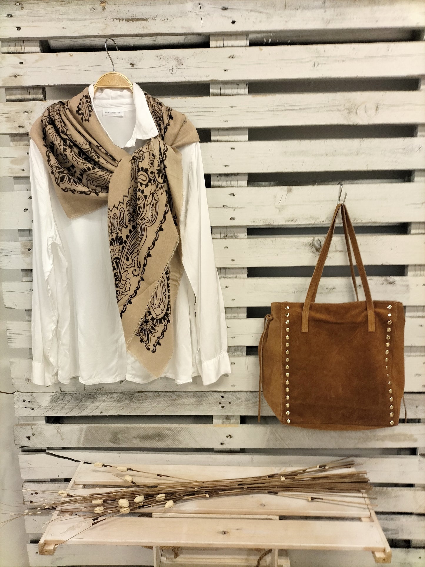 Pashmina Amebas Tostado