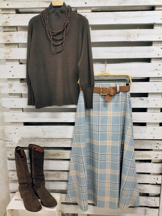 Falda Joya Ante azul