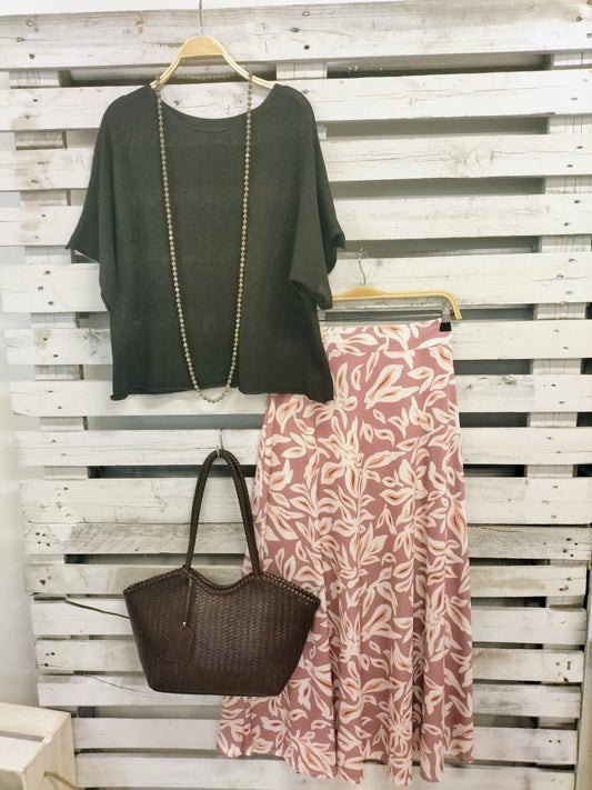 Falda Karina punto viscosa - botanikamoda