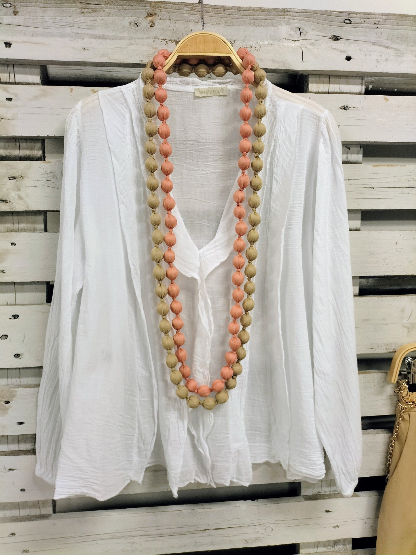 Collar Seda melocotón - botanikamoda
