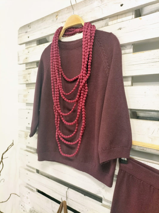 Collar algodón frambuesa - botanikamoda