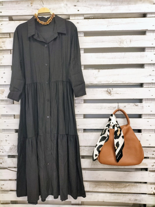 Vestido Silvi Negro softviscosa - botanikamoda