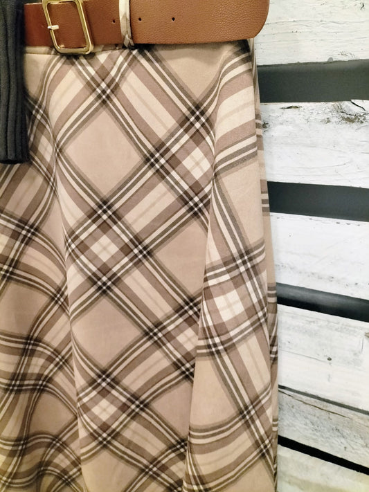 Falda Joya Ante tostado