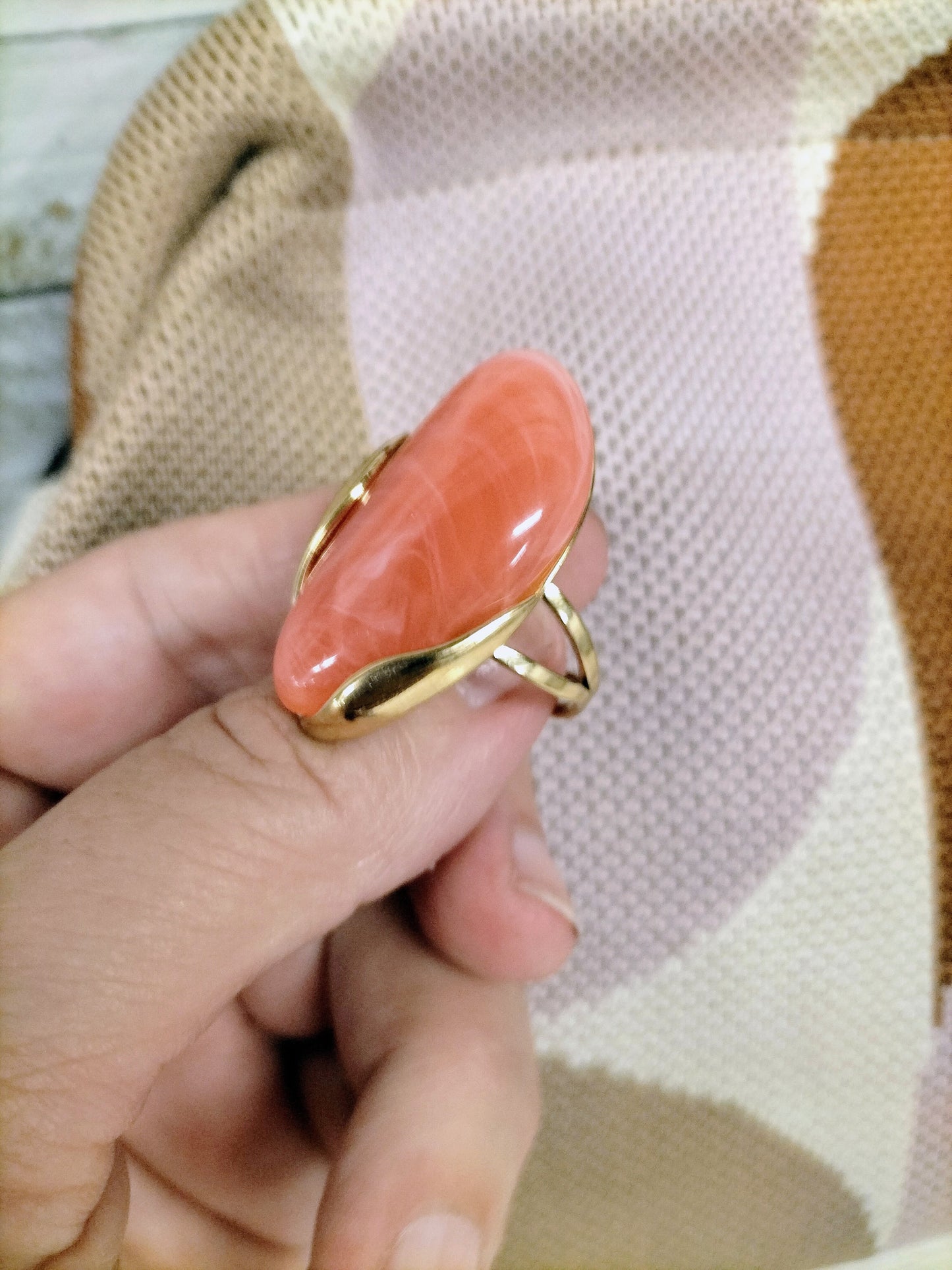 Anillo ajustable Coral