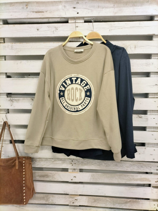 Sudadera Vintage topo - botanikamoda