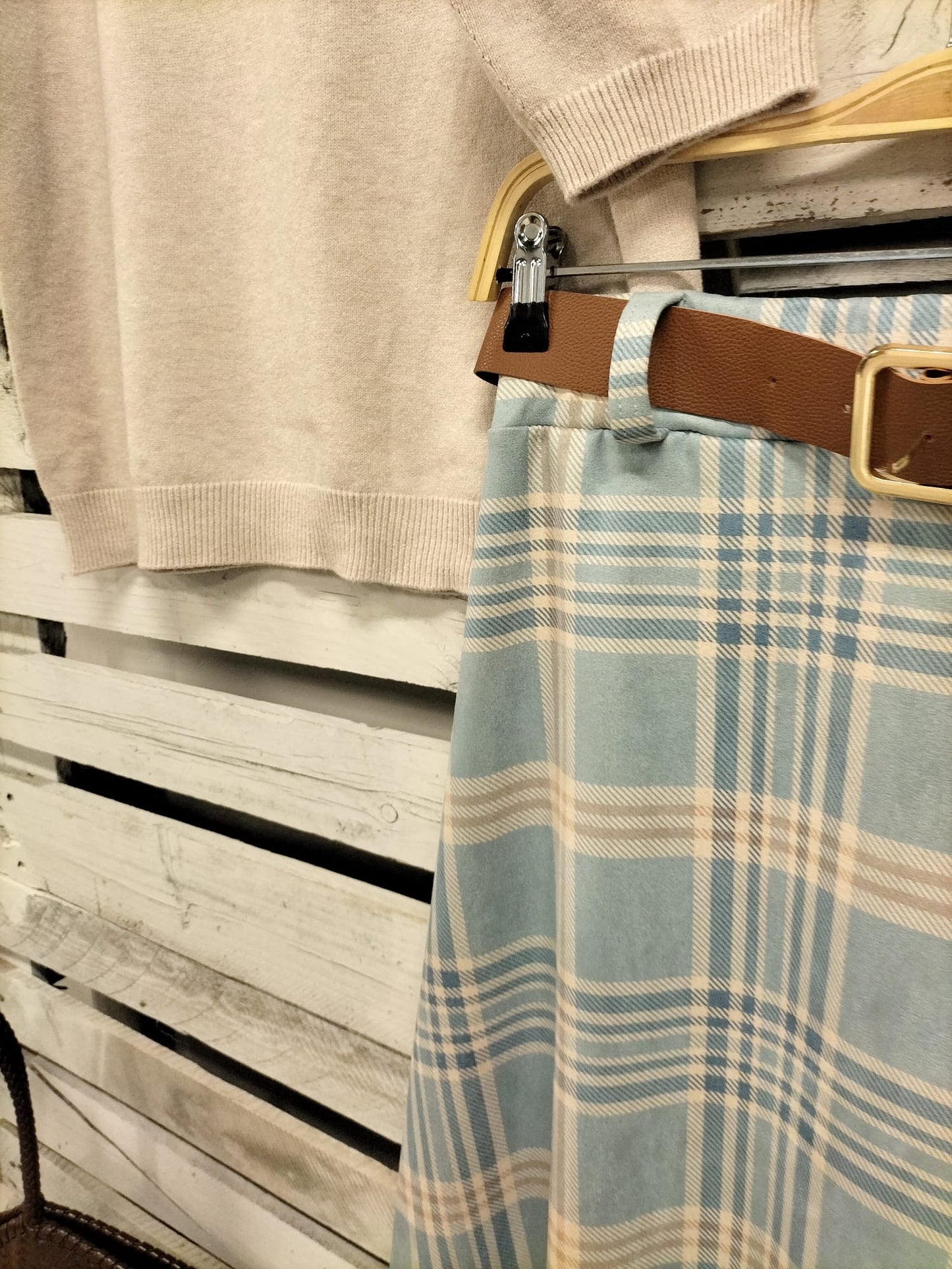 Falda Joya Ante azul