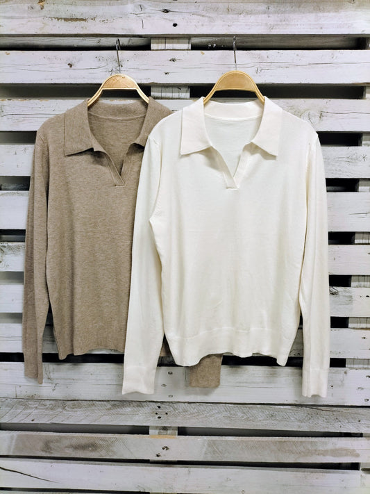 Polo tejido soft calentito topo - botanikamoda