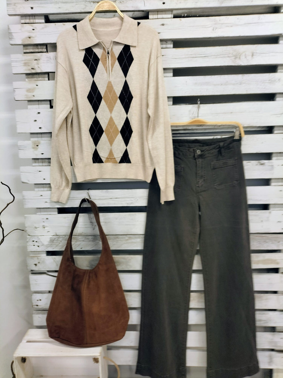 Bolso Folk Serraje