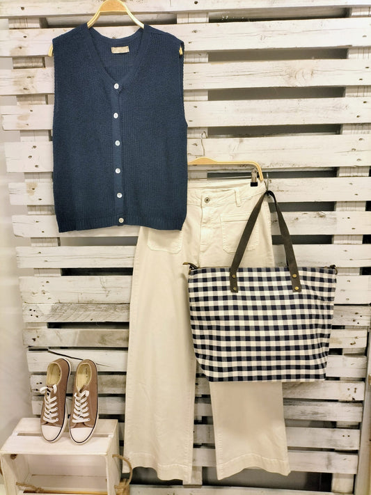 Bolso Vichy marino - botanikamoda