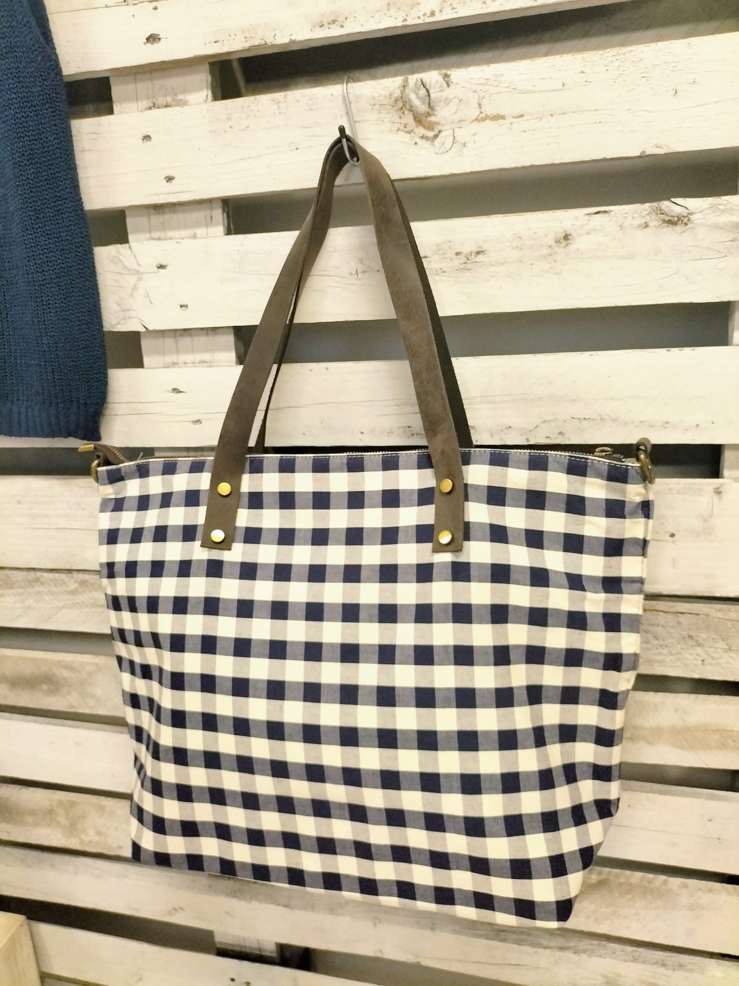 Bolso Vichy marino - botanikamoda