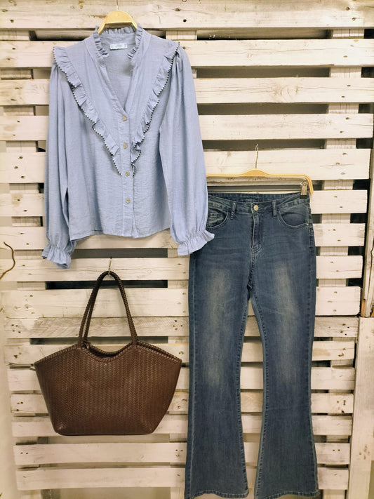 Blusa Mara celeste - botanikamoda