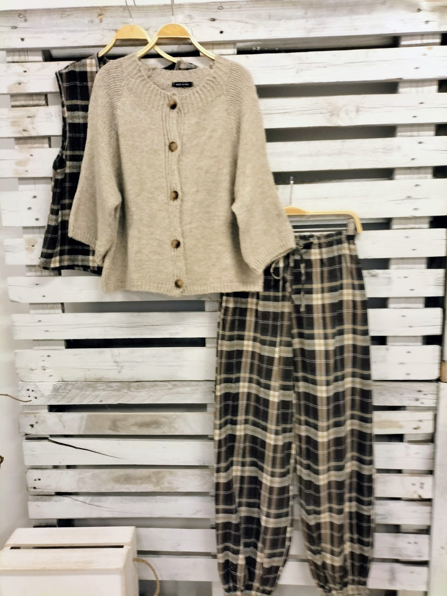 Pantalón cuadros comfy bombacho