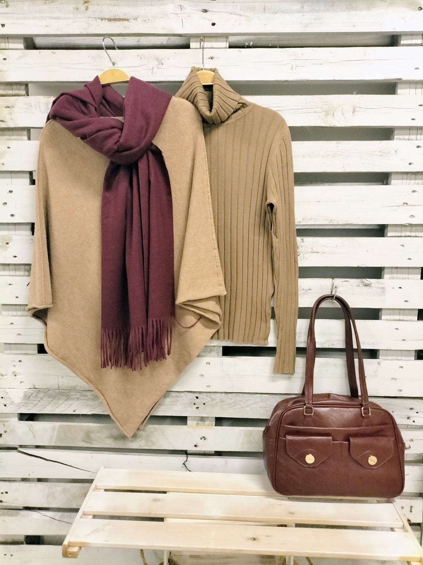 Bufanda buganvilla abrigada