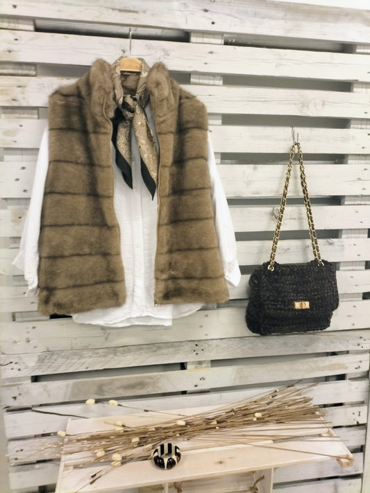 Chaleco pelo sintetico Eliss - botanikamoda