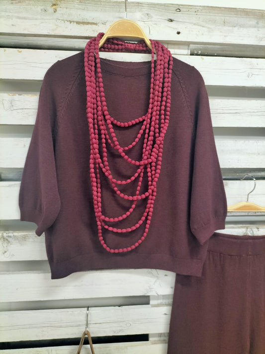 Collar algodón frambuesa - botanikamoda