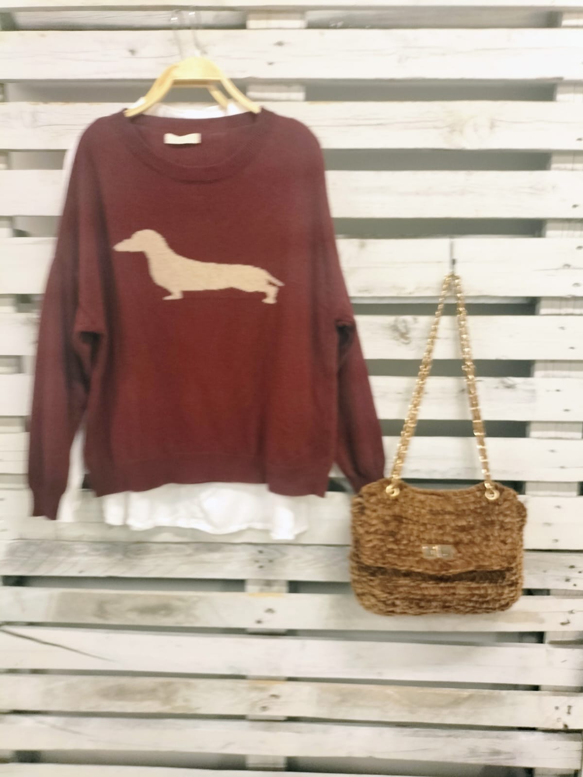 Jersey Cashmere italiano burdeos