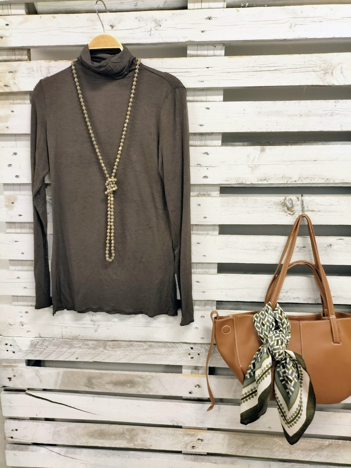 Camiseta Cashmere  manga larga choco