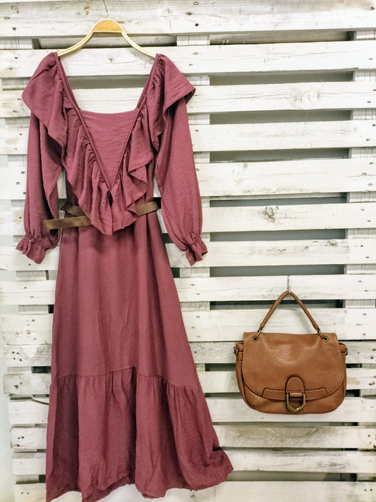 Vestido Country Burgundi