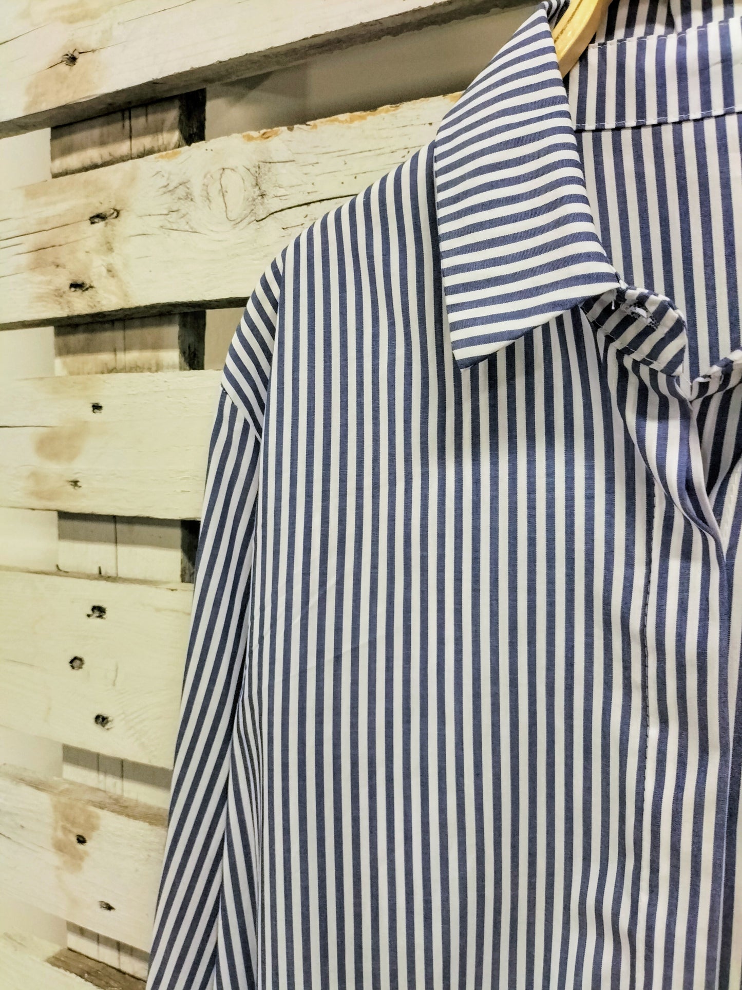 Camisa Rayas Azul - botanikamoda