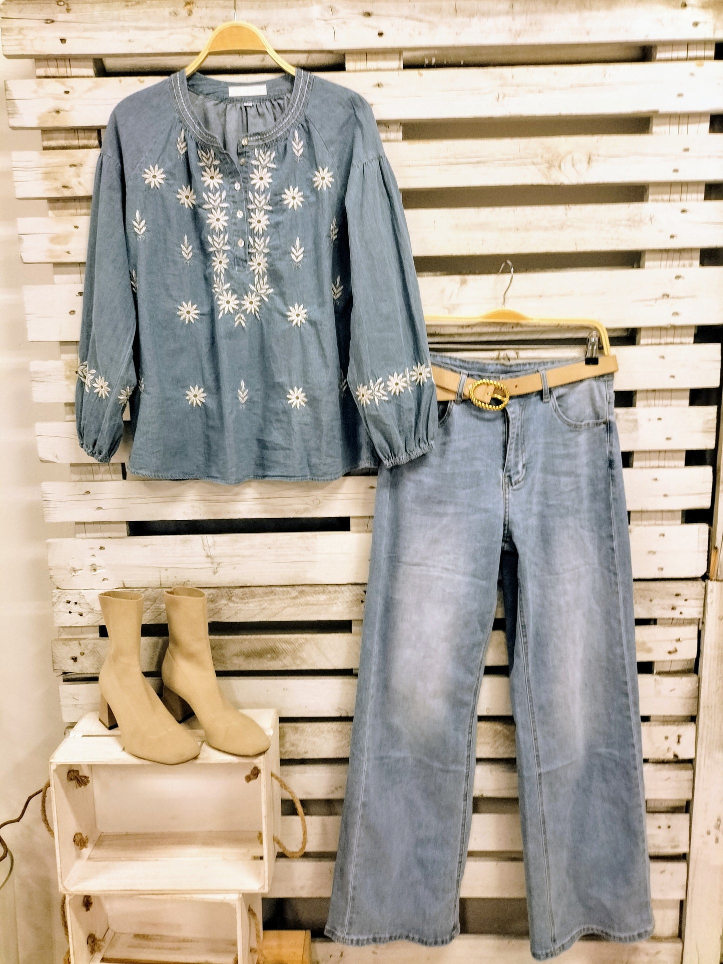 Blusa Boho Denim