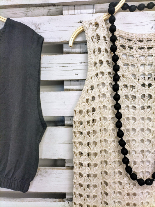 Collar Seda Negro - botanikamoda
