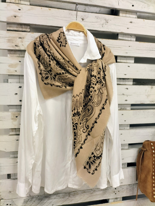 Pashmina Amebas Tostado