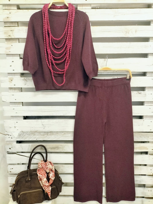 Conjunto Burgundy punto