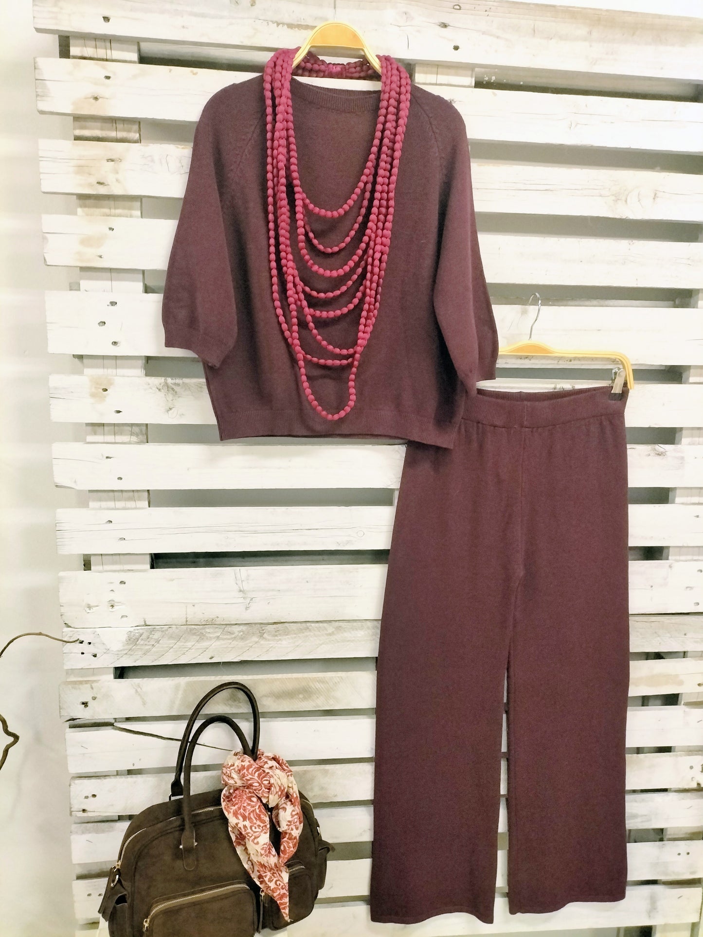 Conjunto Burgundy punto