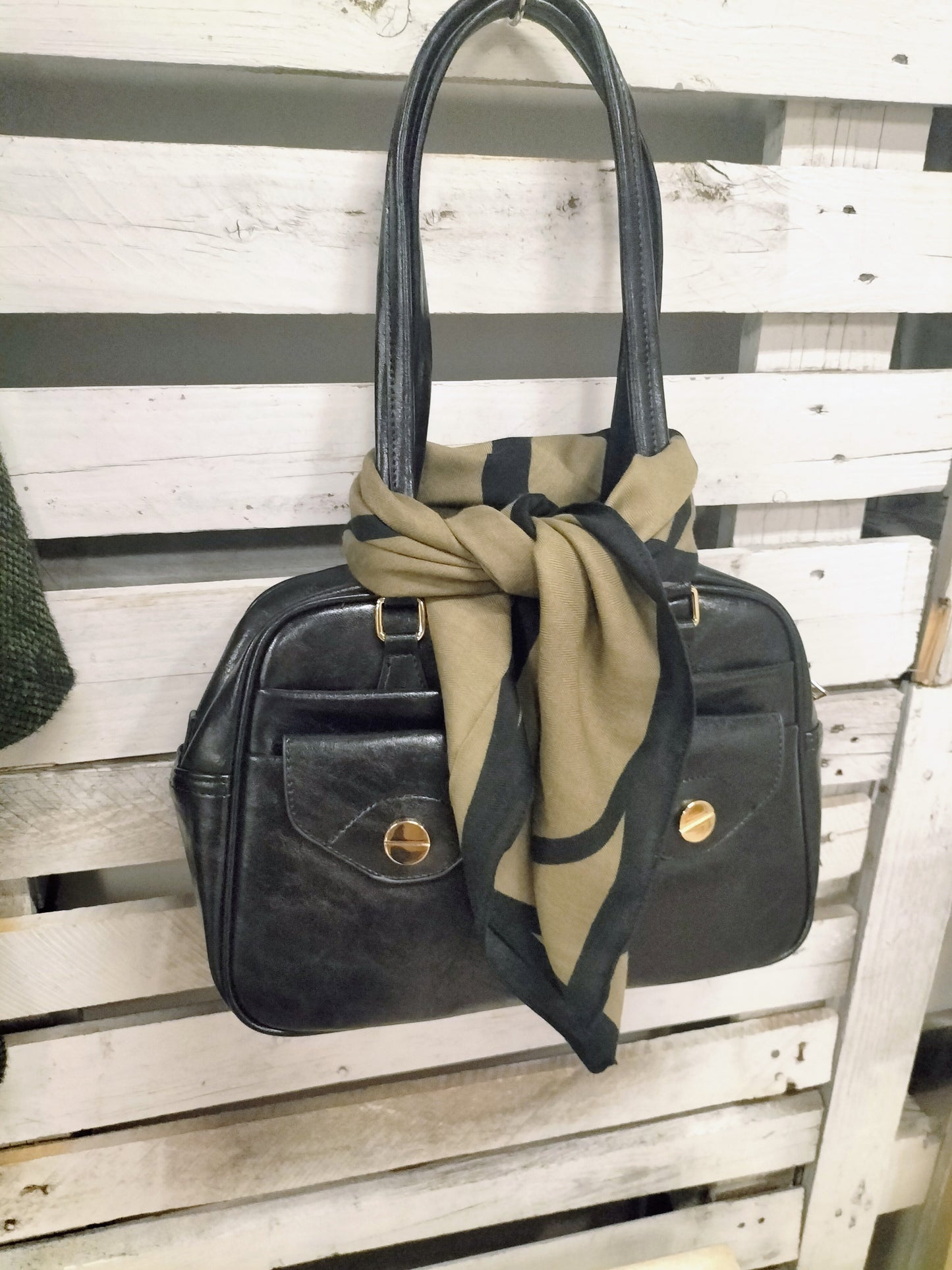 Bolso Efecto Piel Oliva