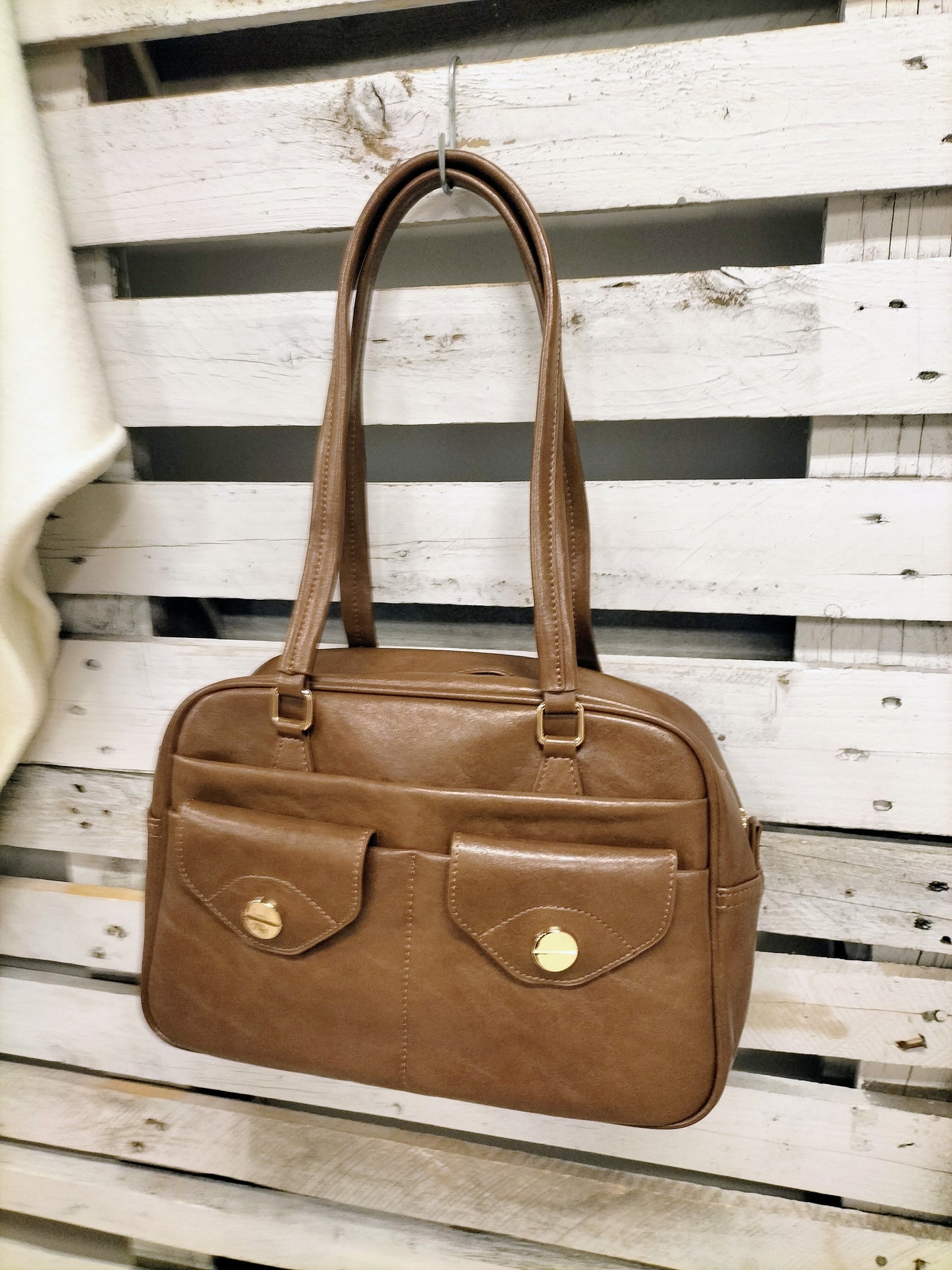 Bolso Efecto Piel Café