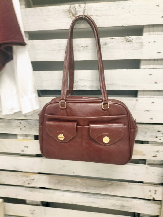 Bolso Efecto Piel burdeos