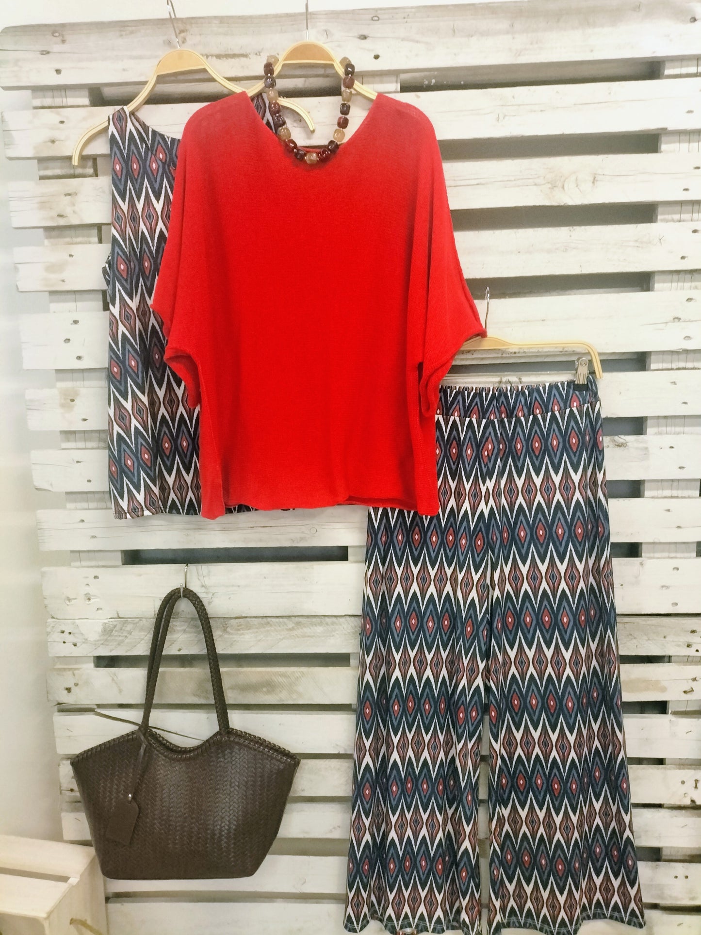 Suéter costuras rojo - botanikamoda