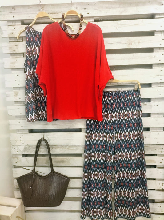 Suéter costuras rojo - botanikamoda