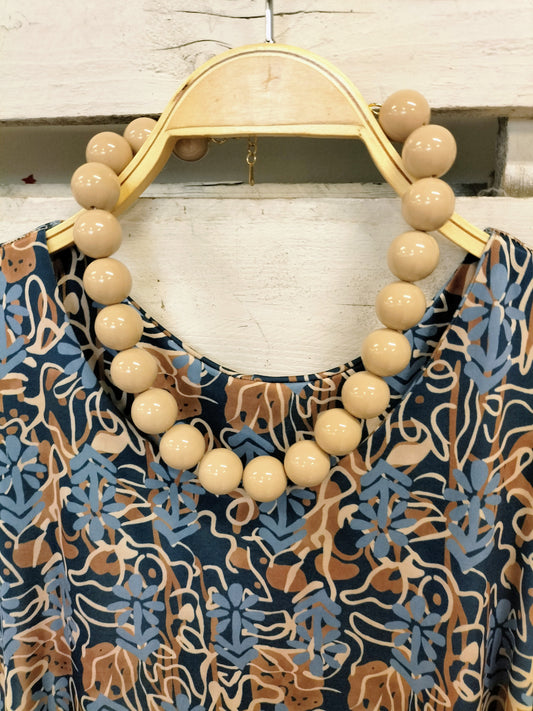 Collar Bolas taupe