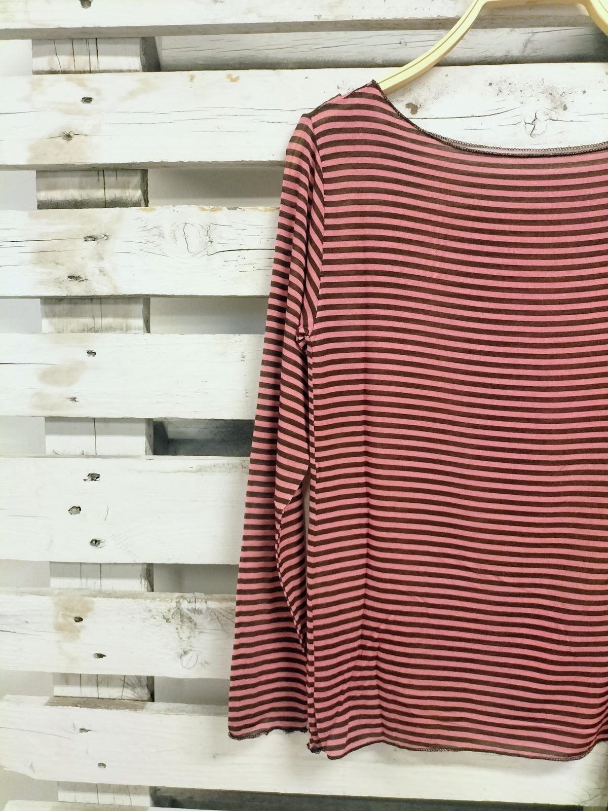 Camiseta  Cashmere choco fresa manga larga - botanikamoda