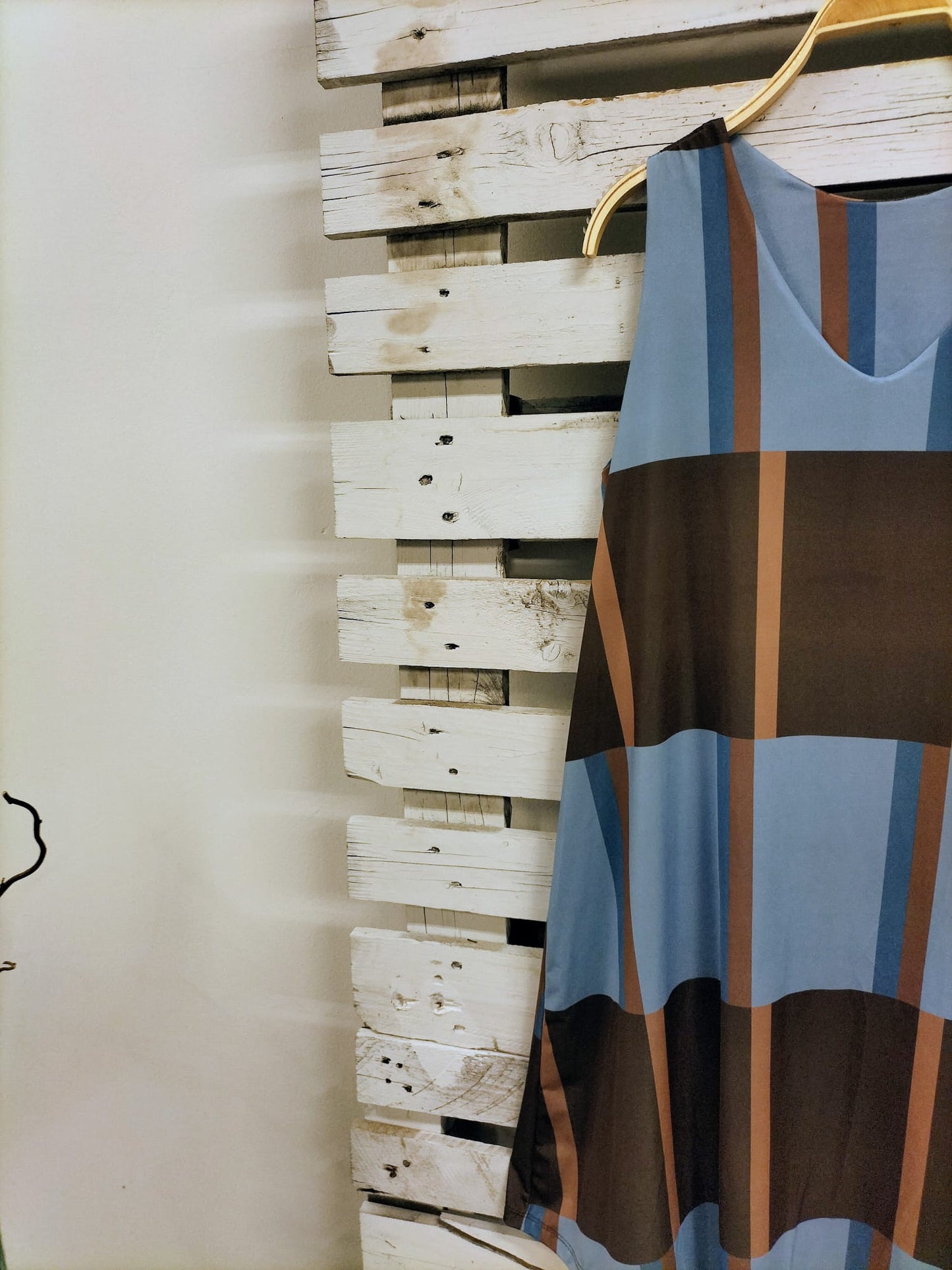 Vestido punto suelto choco azul