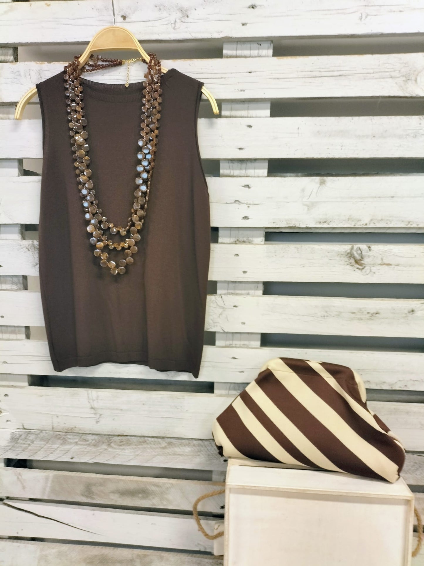 Bolso Stripes choco - botanikamoda