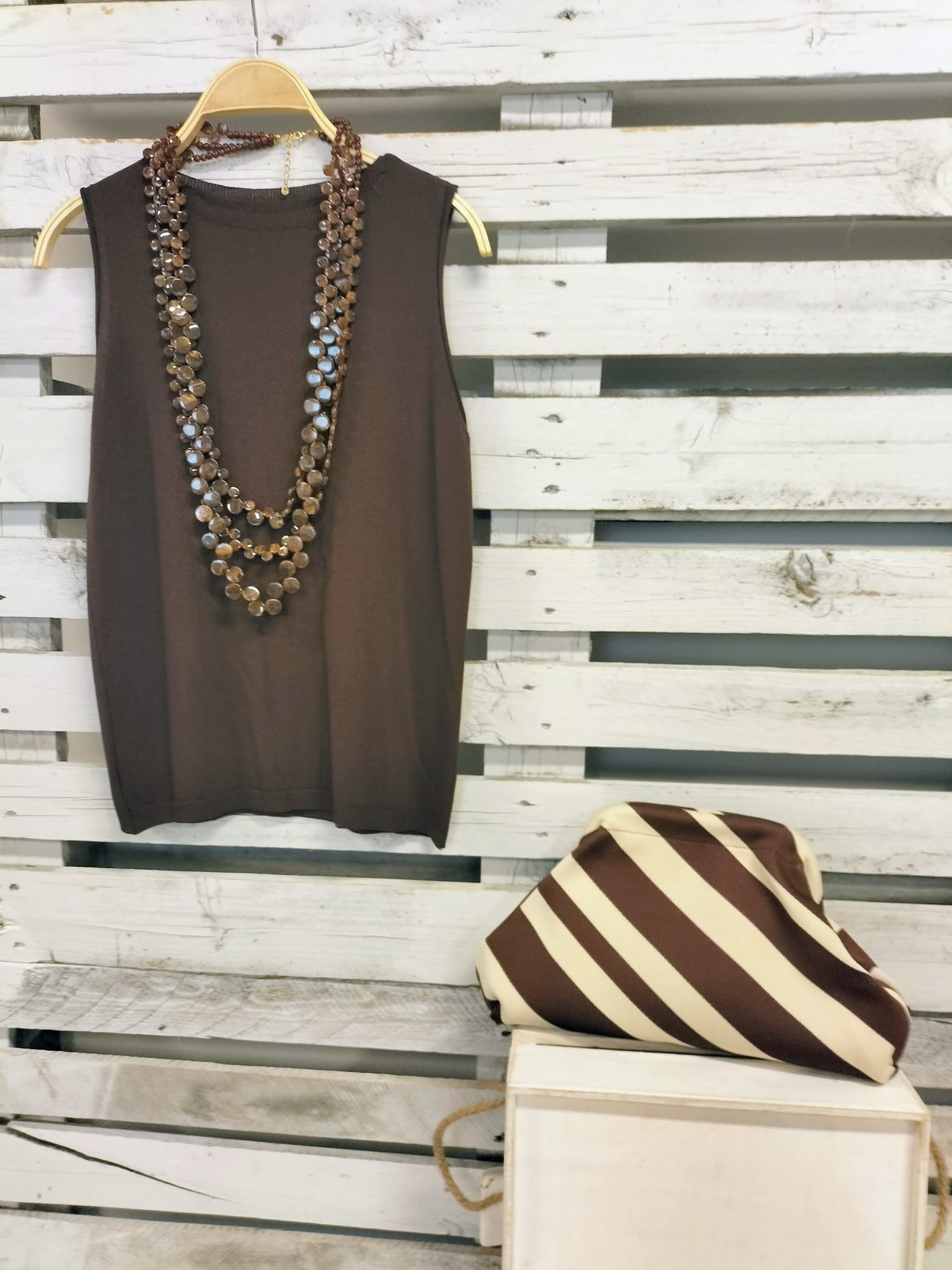Bolso Stripes choco - botanikamoda