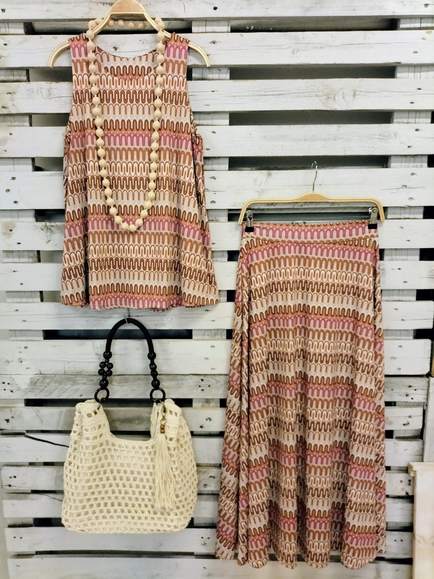 Conjunto punto suelto Chic Mison con falda