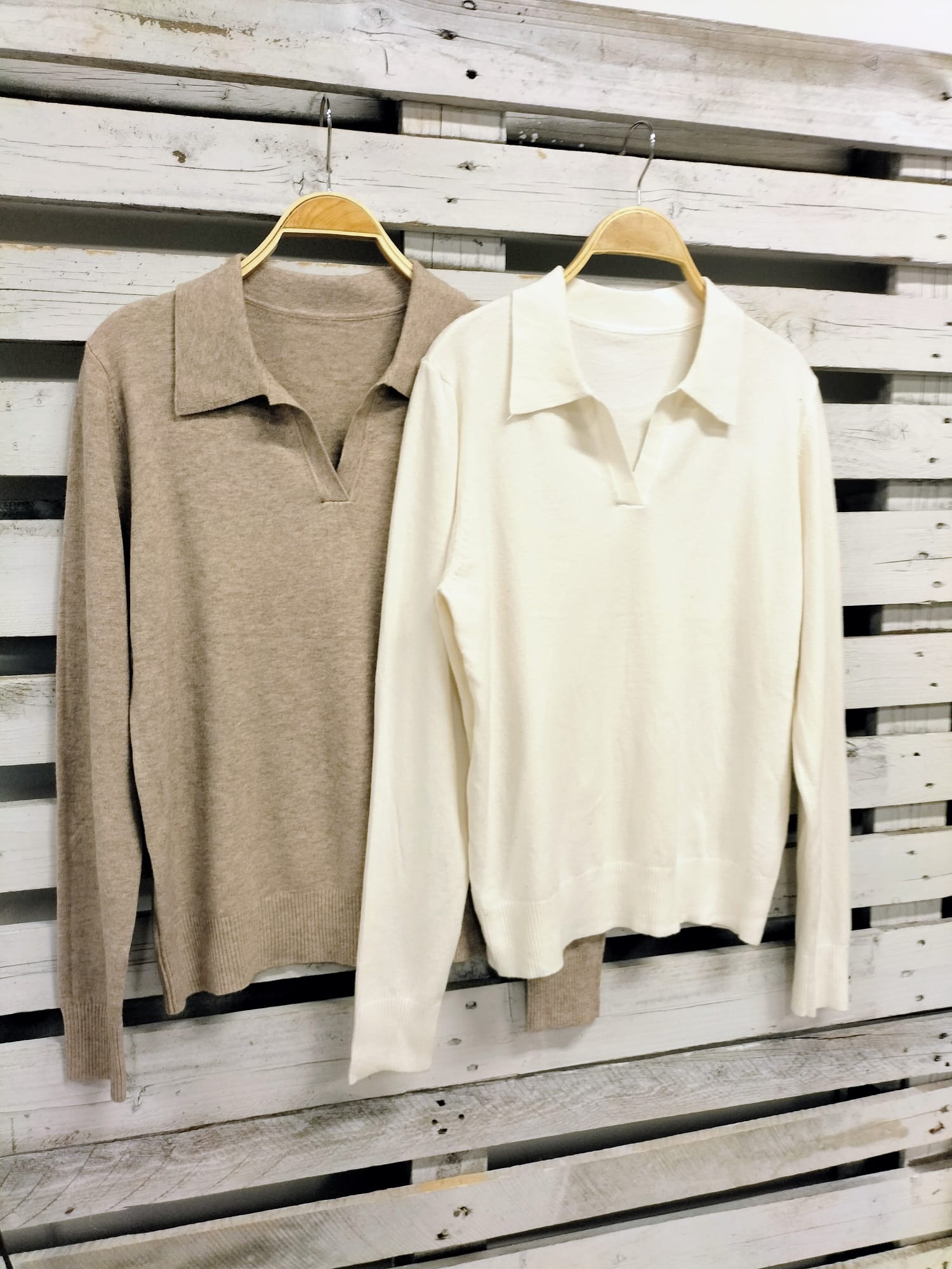 Polo tejido soft calentito topo - botanikamoda