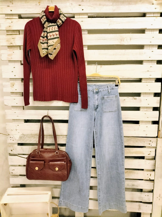 Jersey Canale Burgundy