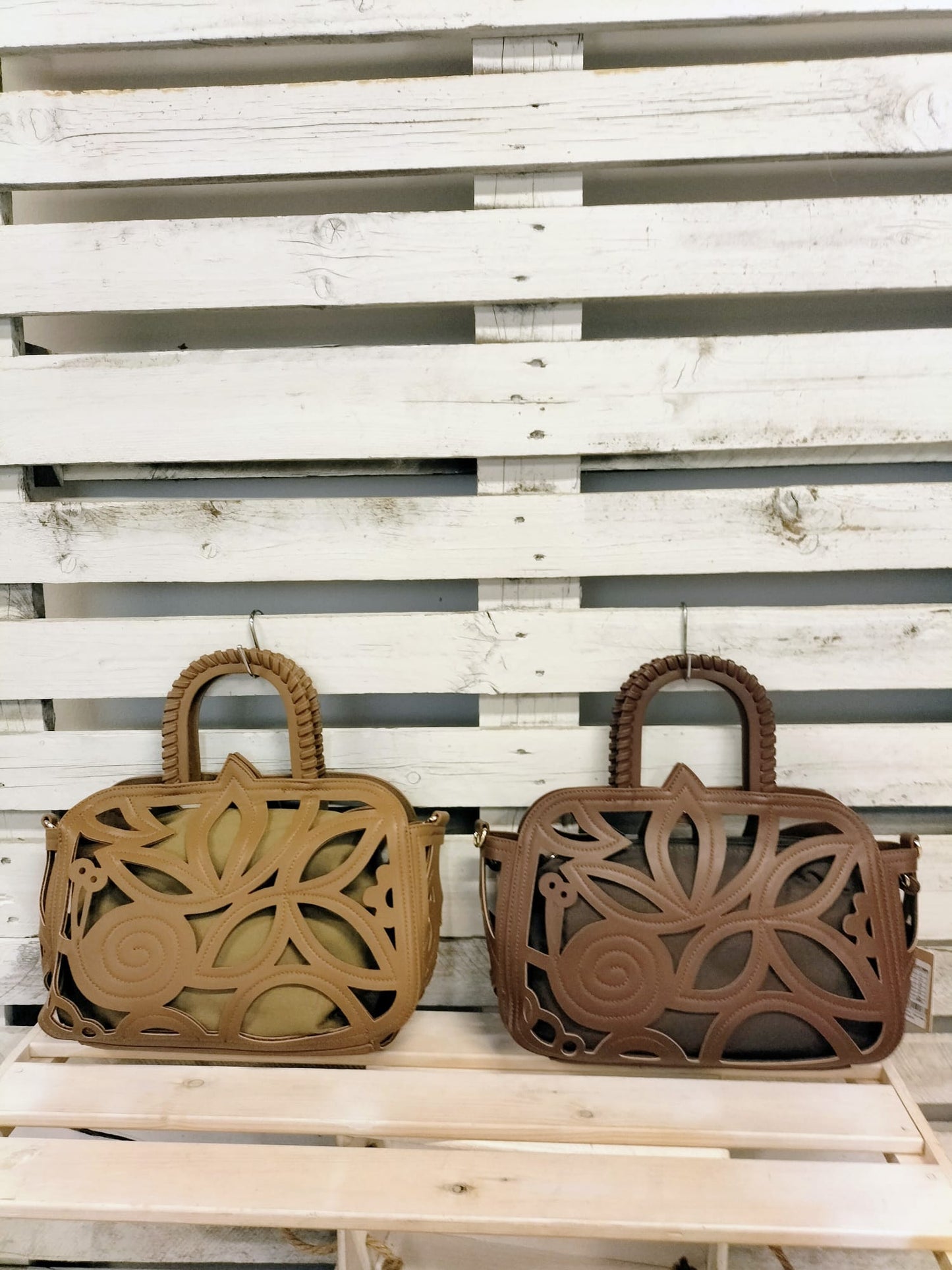 BOLSO MAGNOLIA EFECTO PIEL MARRÓN