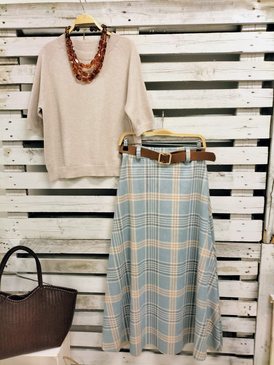 Falda Joya Ante azul