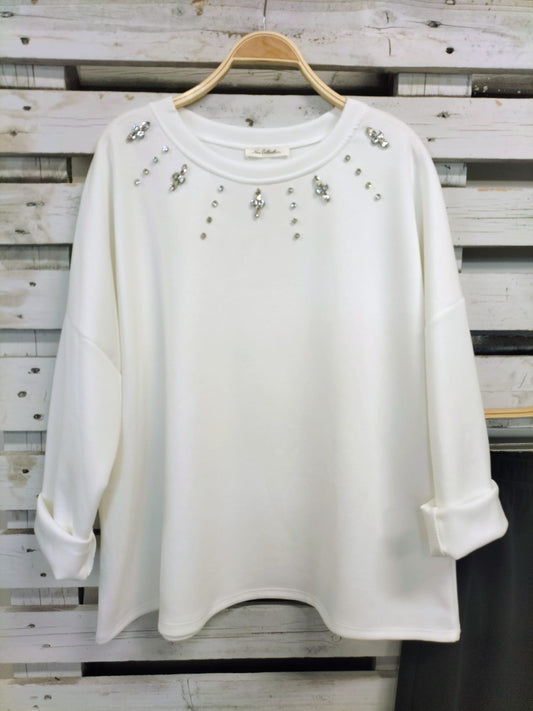 Sudadera Joya blanco roto - botanikamoda