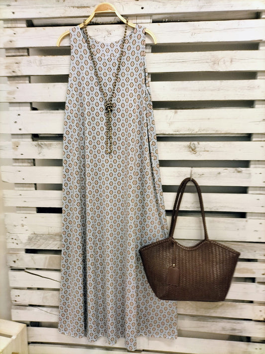 Vestido May punto frio celeste - botanikamoda