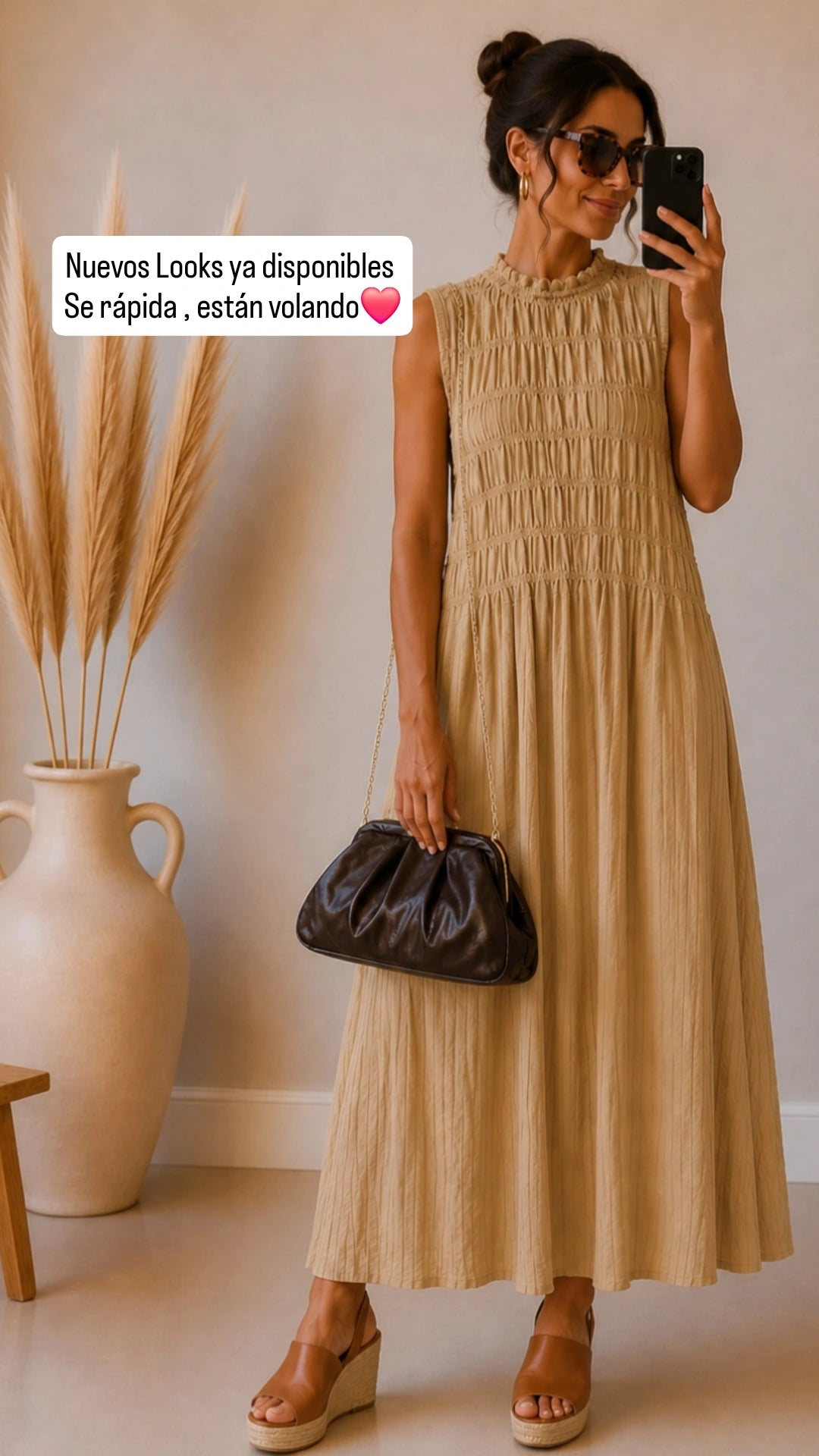 Bolso Candy Efecto Piel fría Chocolate