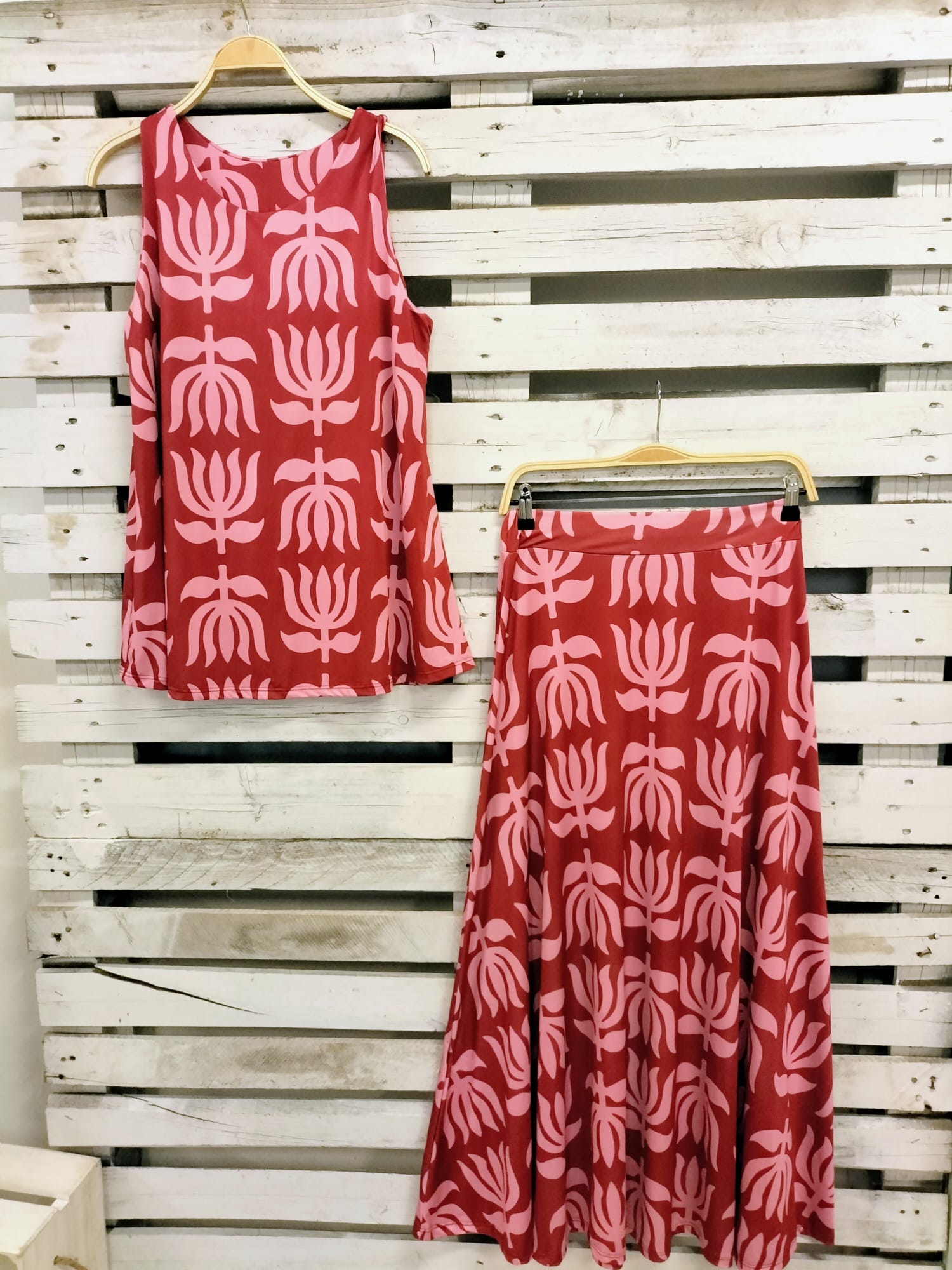 Conjunto suelto Palma con falda - botanikamoda