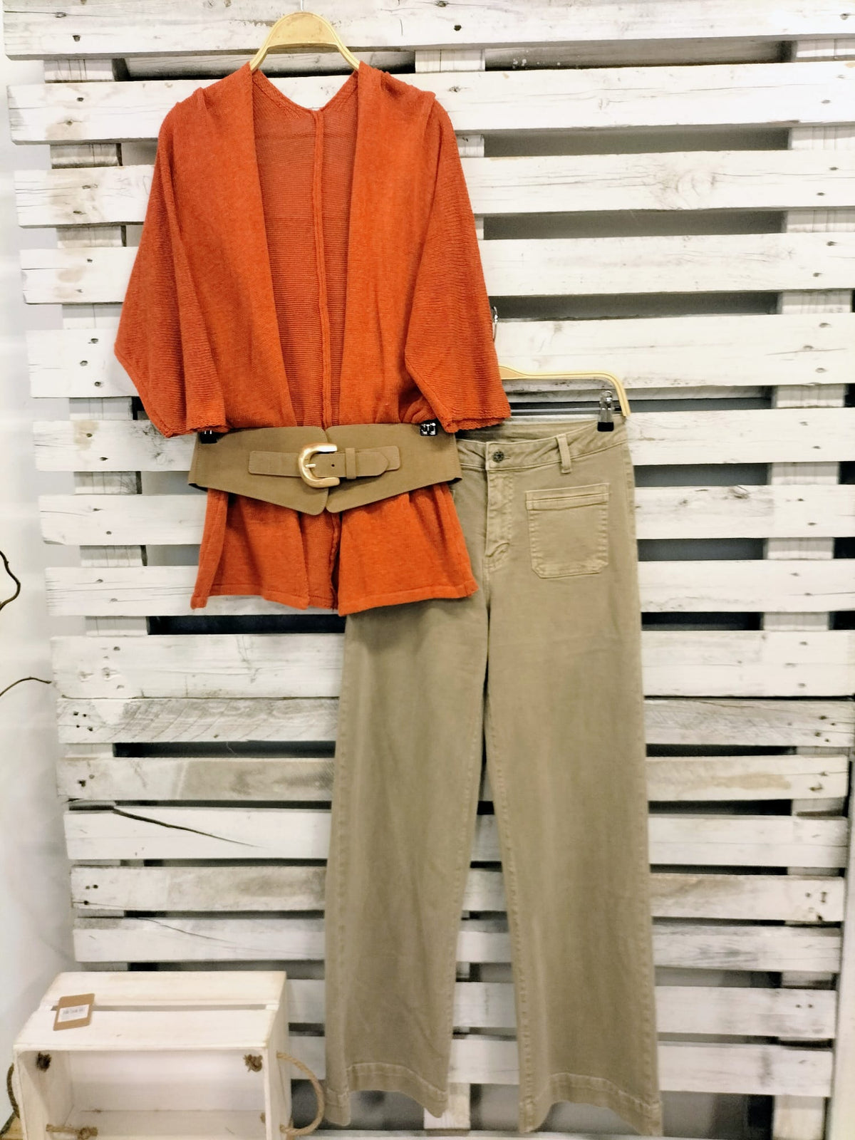 Chaqueta cotton punto terracota