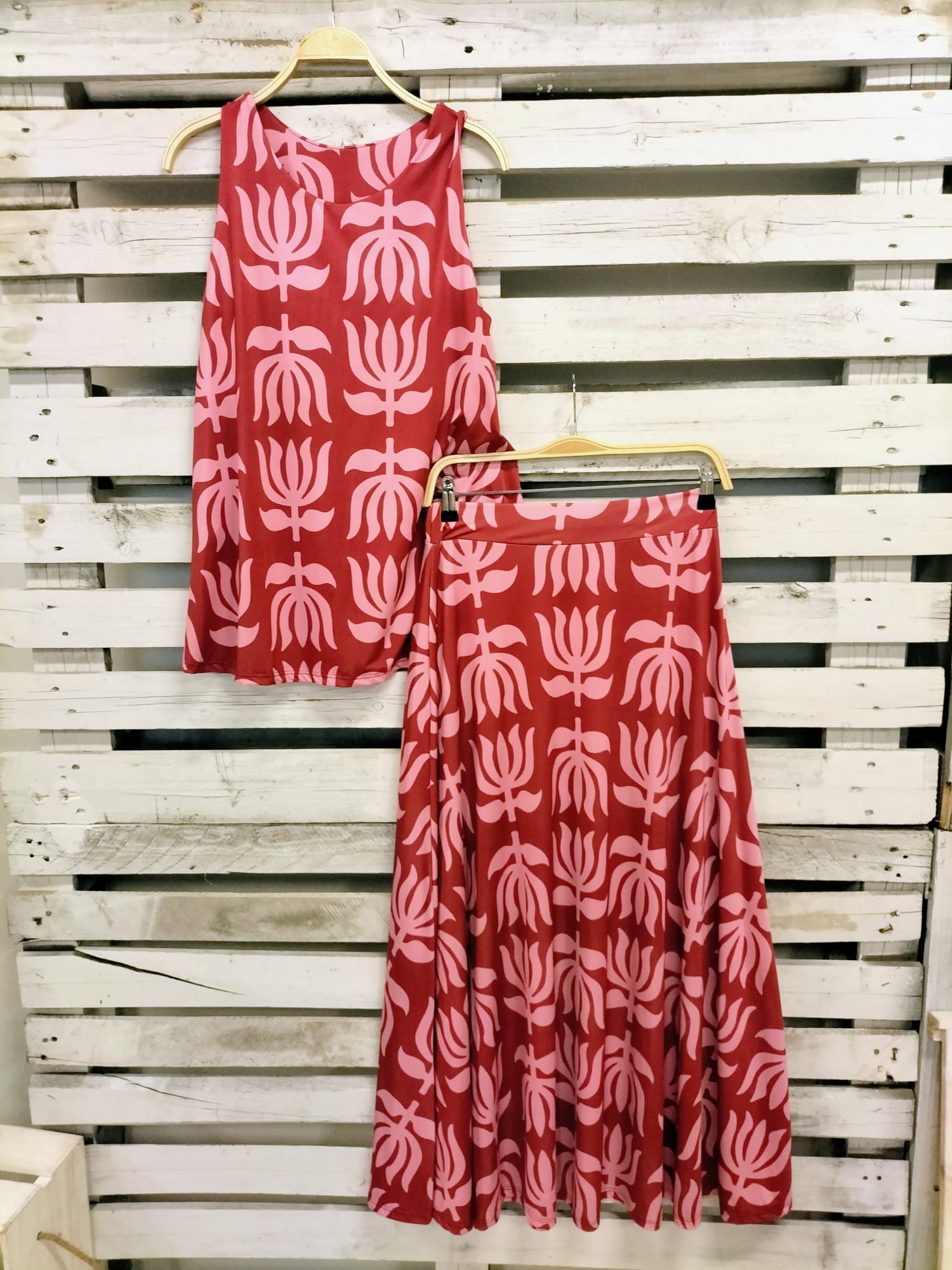 Conjunto suelto Palma con falda - botanikamoda